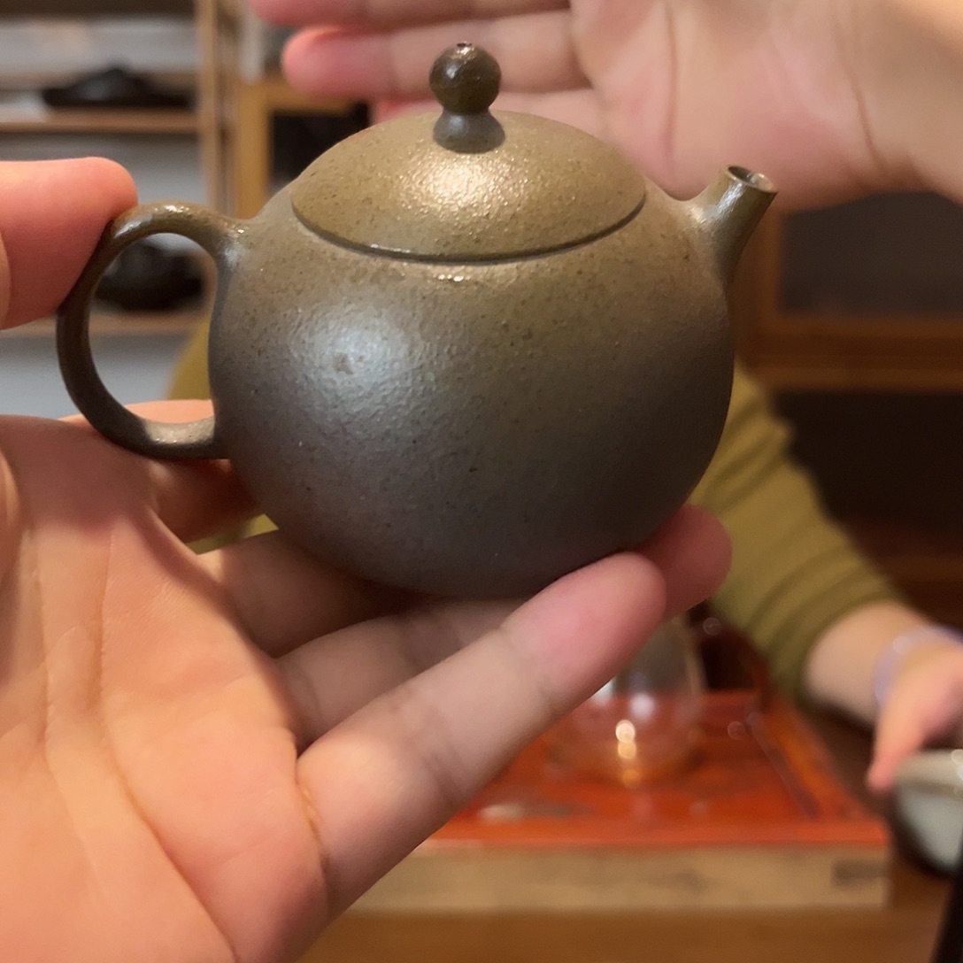 茶壶紫砂豆青段泥柴烧西施壶