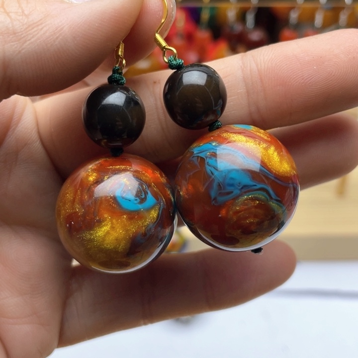 树脂制品33号彩色耳坠