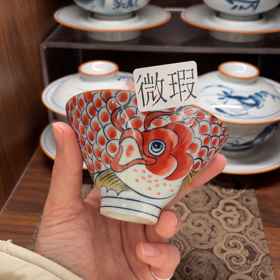 微瑕釉下彩纯手绘