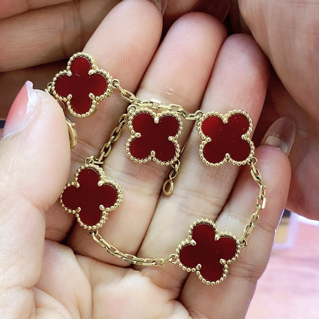 玛瑙/玉髓手链18K金镶嵌