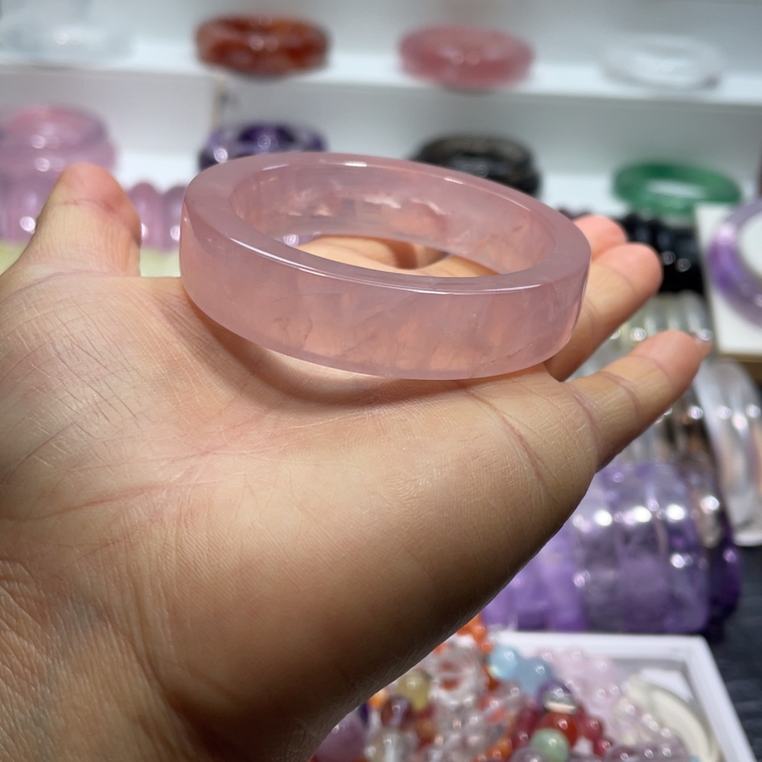 水晶手镯50.7圈口16号未镶嵌