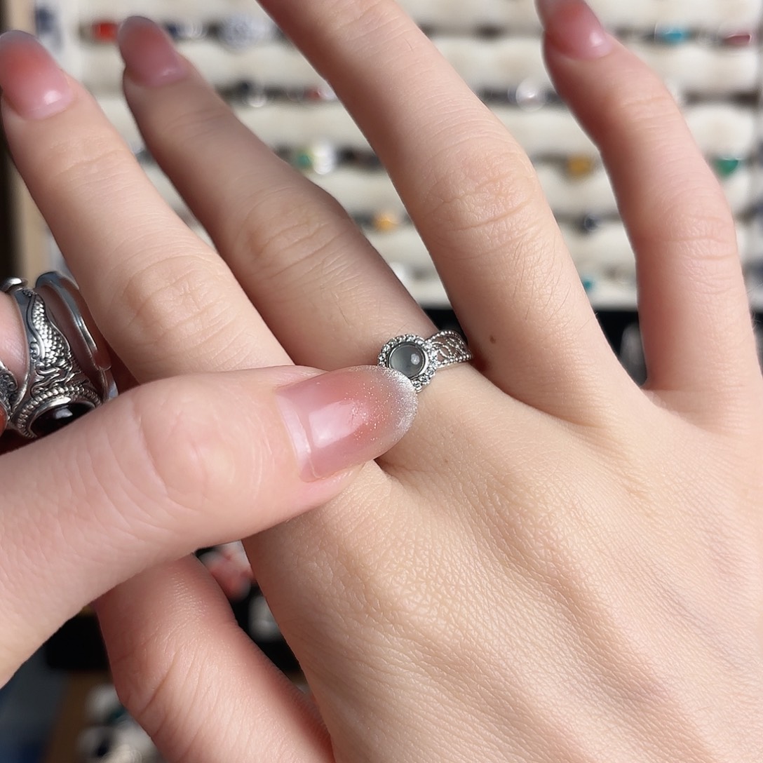 925银925银蕾丝戒指