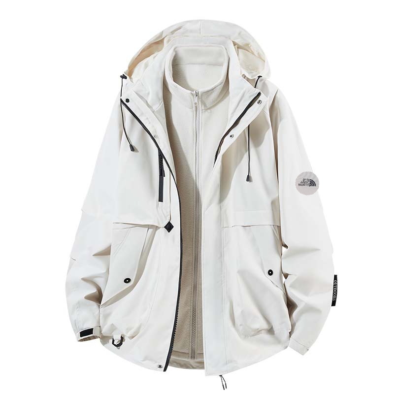 DYNAMIC NORTH/动感北面三合一冲锋外套男防风防水户外夹克登山服