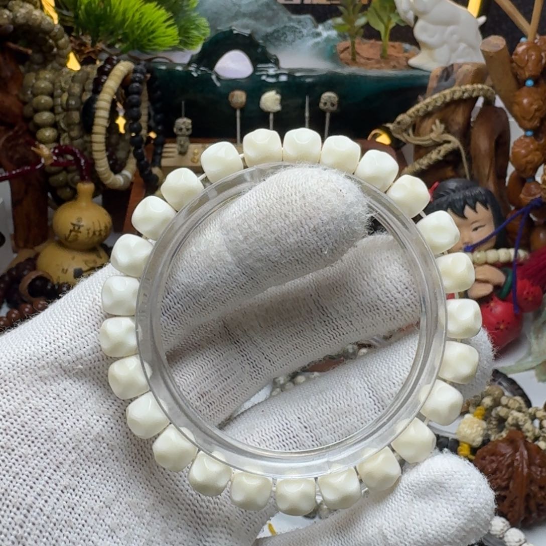 星月菩提手串13号车尺寸9.8白玉菩提无相单圈