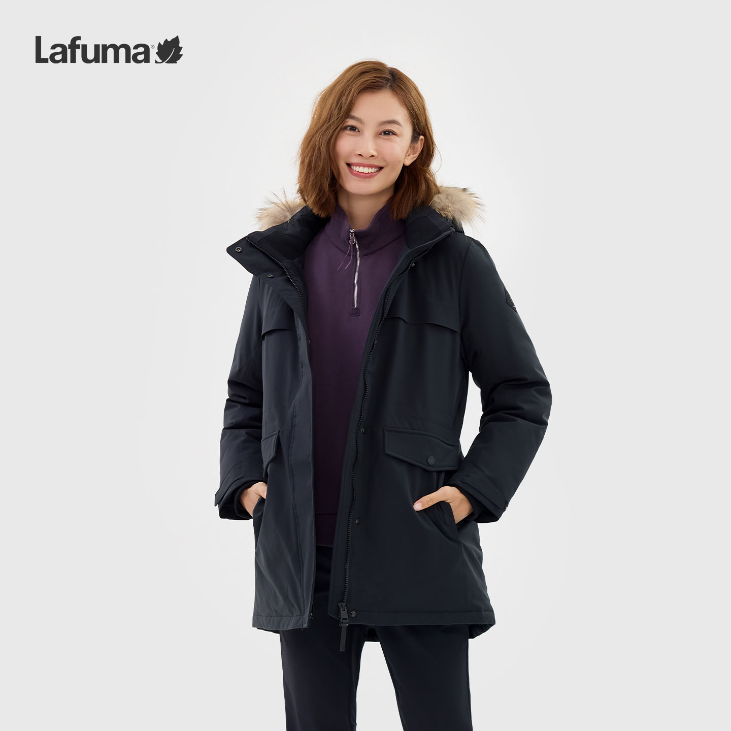 LAFUMA乐飞叶户外秋冬防泼水女鹅绒羽绒服防寒服防风LFJU4DH56