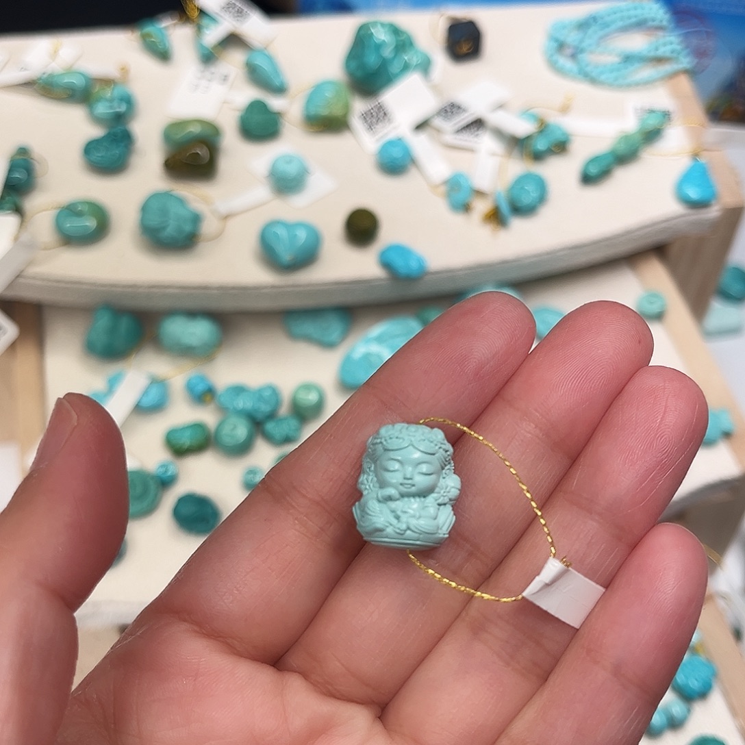 绿松石未镶嵌珠宝半成品