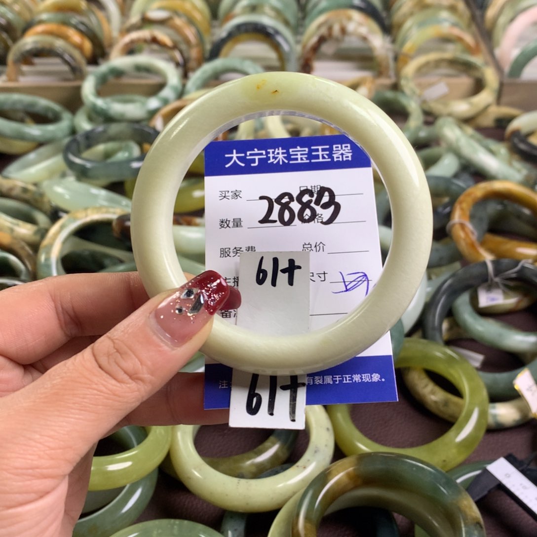 蛇纹石玉手镯未镶嵌2883