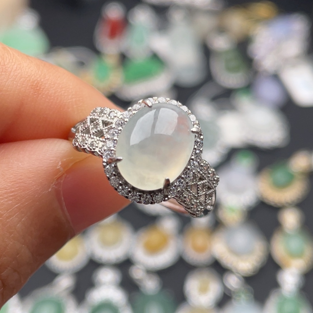 @***子翡翠银S925镶嵌吊坠(不含链)