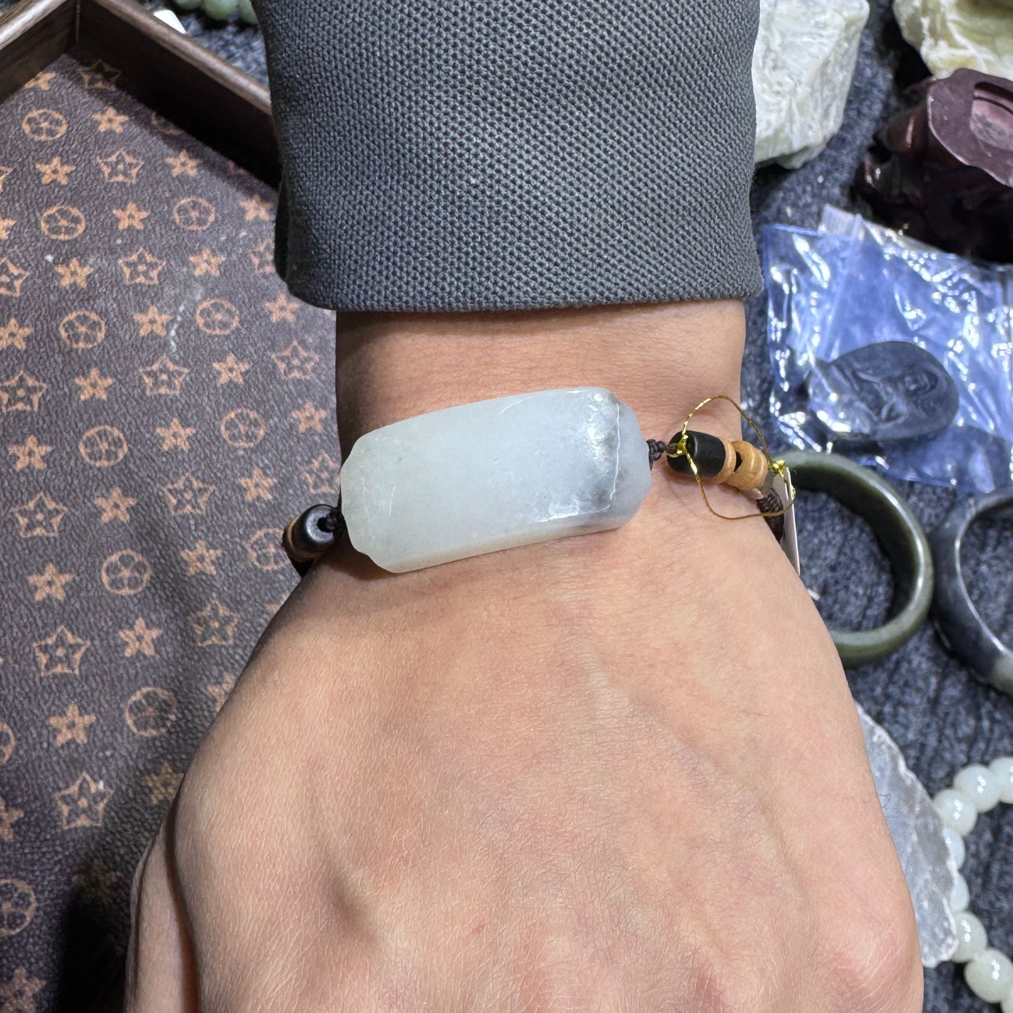 和田玉 白玉手链 礼品 原料成品