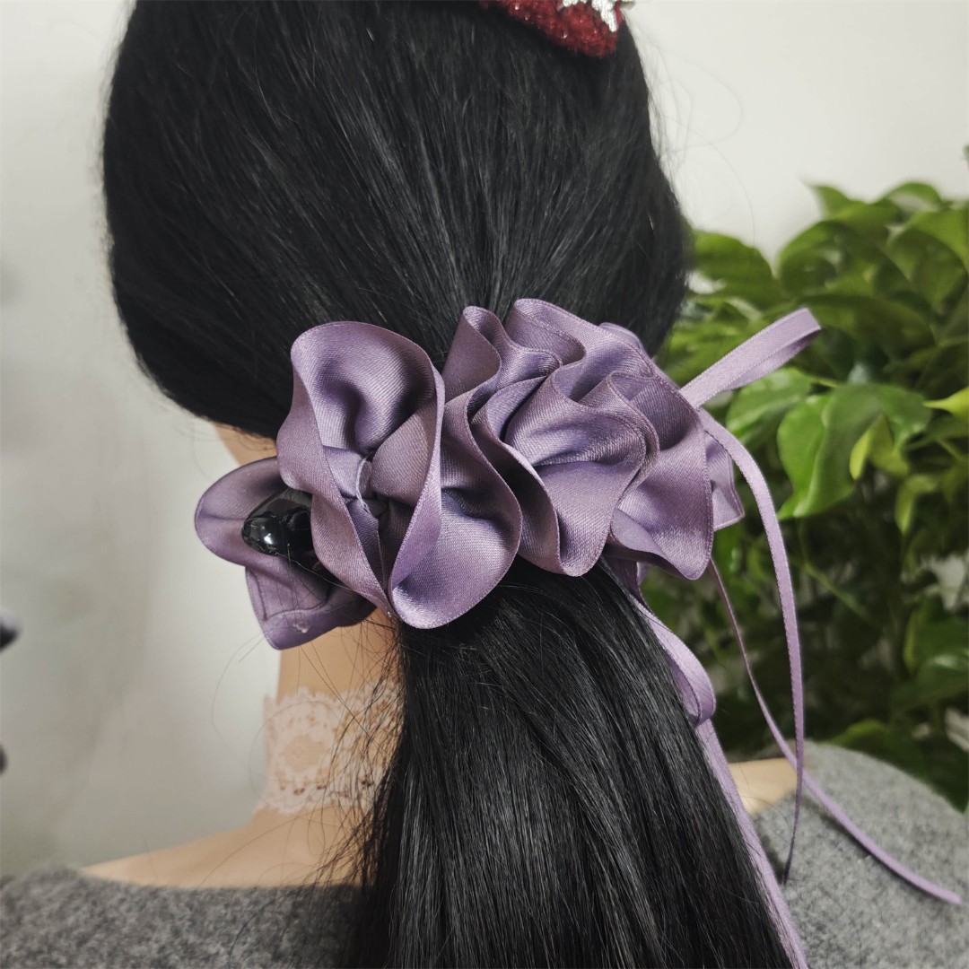 韩系布艺波点蝴蝶结发夹高级感个性时尚抓夹女气质百搭小众香蕉夹