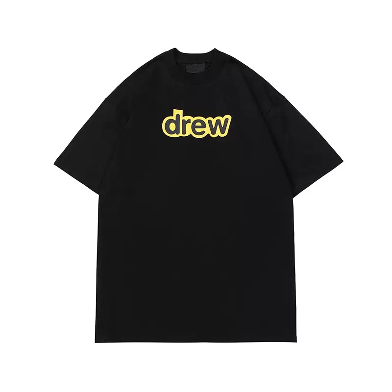 笑脸经典字母休闲短袖ins高街男女情侣简约百搭款比伯同款美式