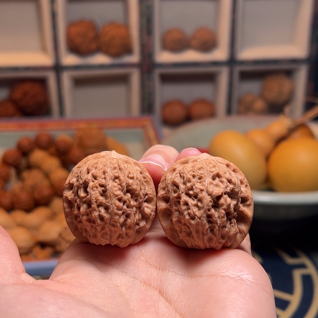 桃核把件33尺小四喜