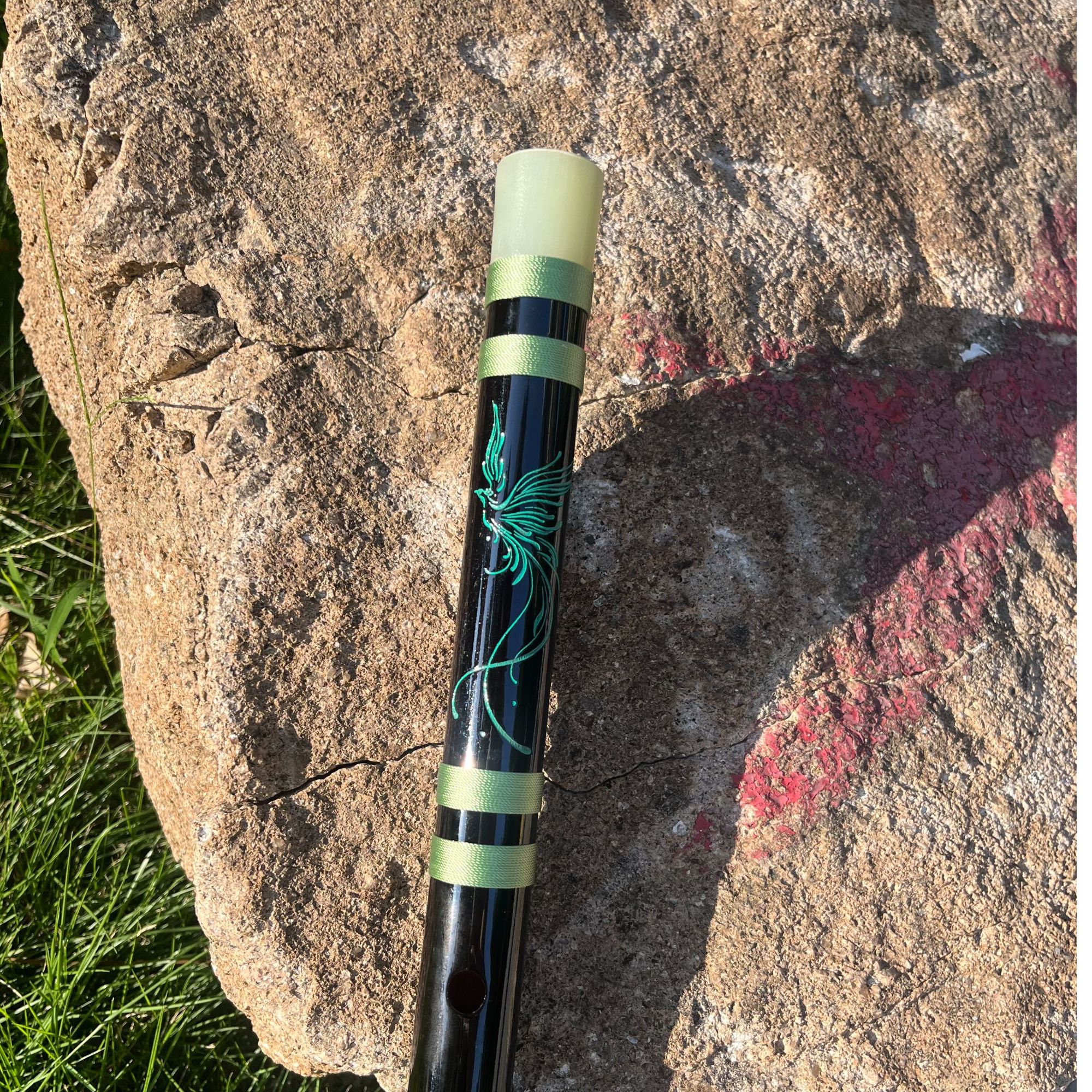 江南笛韵「青鸾」款珍品专业演奏级竹笛黑色苦竹老料