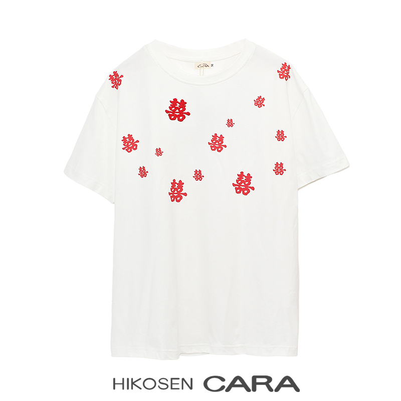 HIKOSEN CARA/卡拉猫新品喜从天降休闲短袖