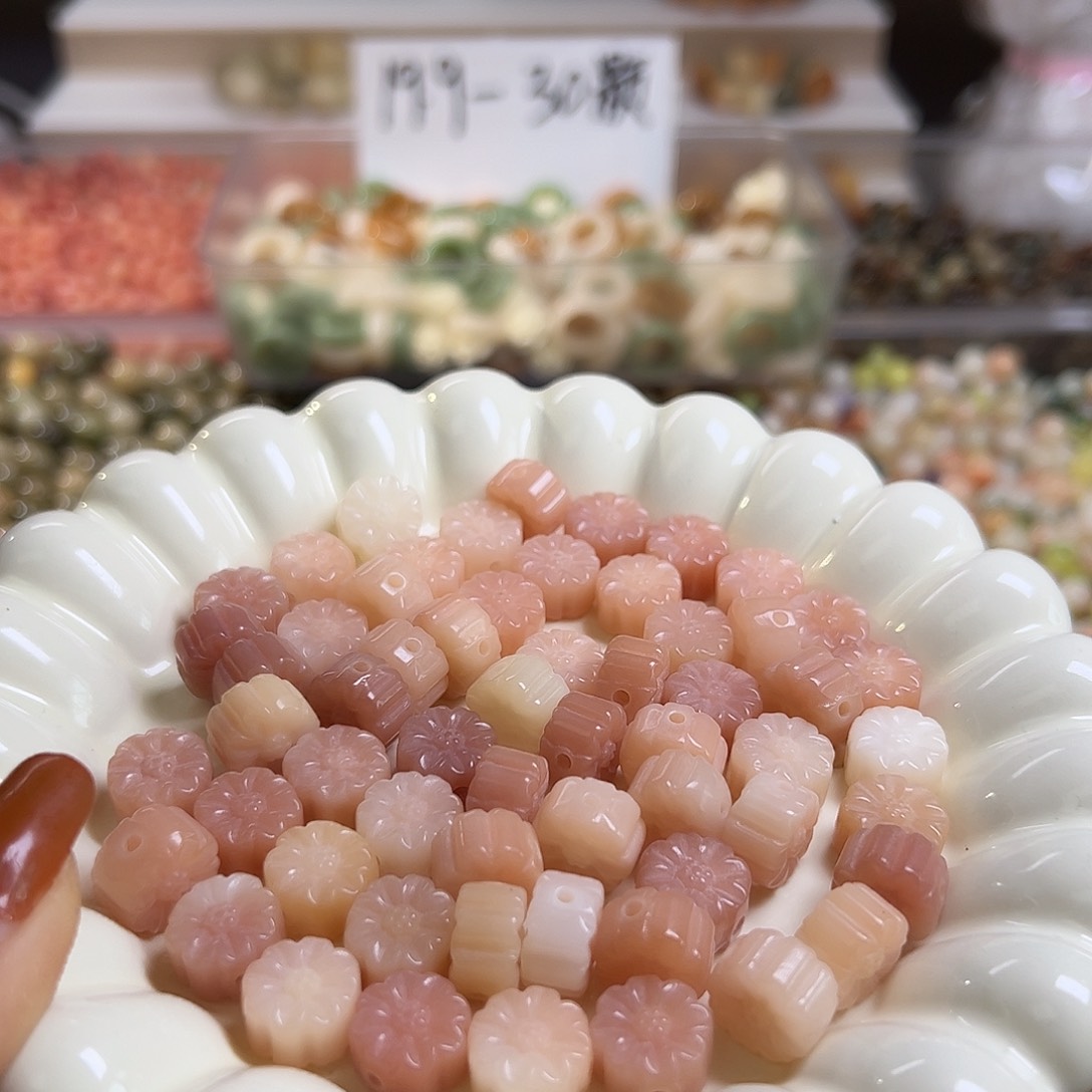 菩提根/象牙果吊坠卡12橘花22颗