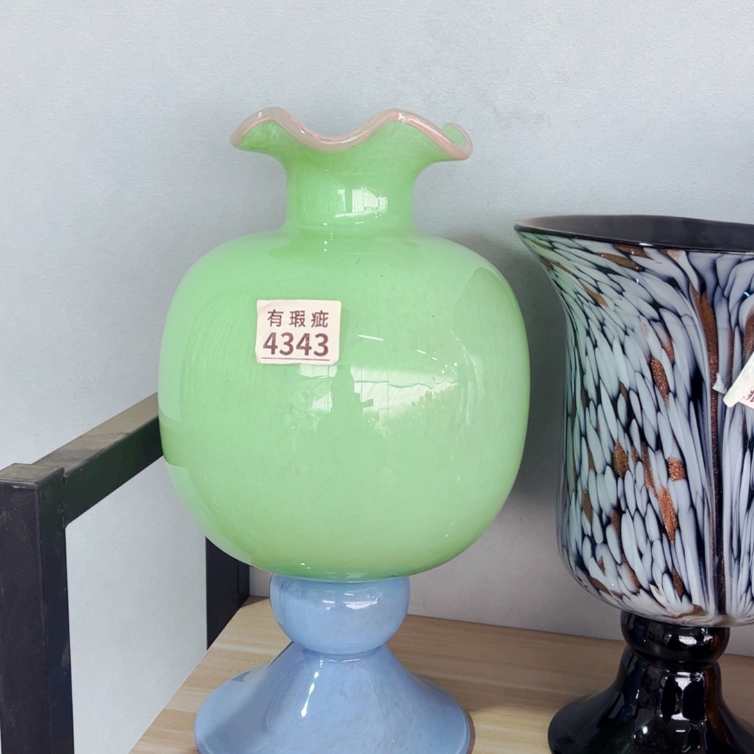 琉璃4344微瑕高35 花瓶摆件