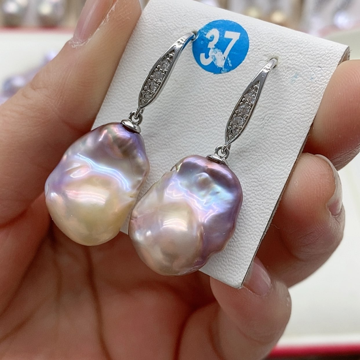 【闪购商品】淡水珍珠耳饰银S925镶嵌