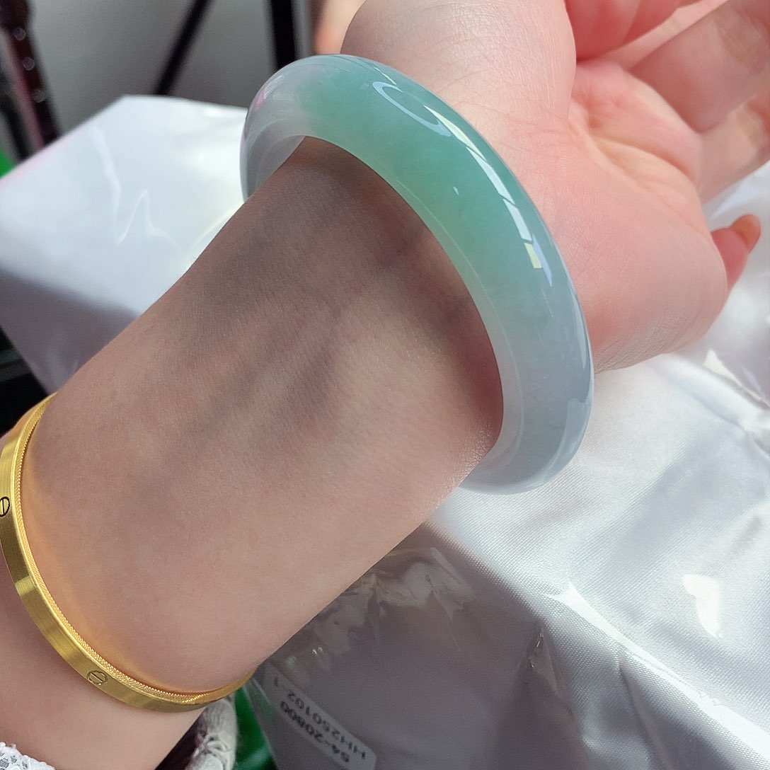 翡翠手镯未镶嵌天然A货翡翠54/55
