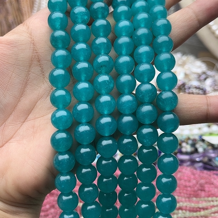 玛瑙/玉髓未镶嵌珠宝半成品一条10mm天河石