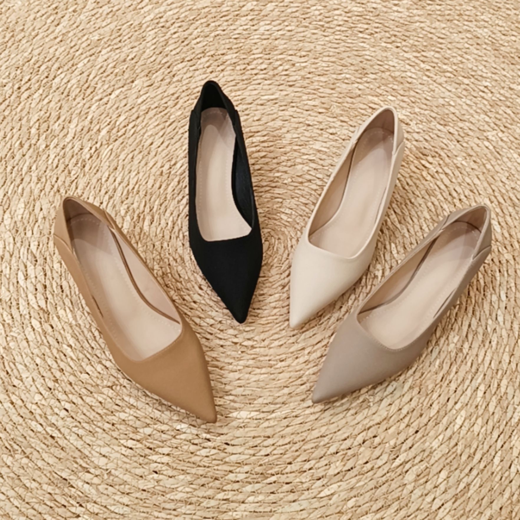 单鞋女2025年秋季欧若风气质百搭尖头浅口法式时尚小个子粗跟女鞋