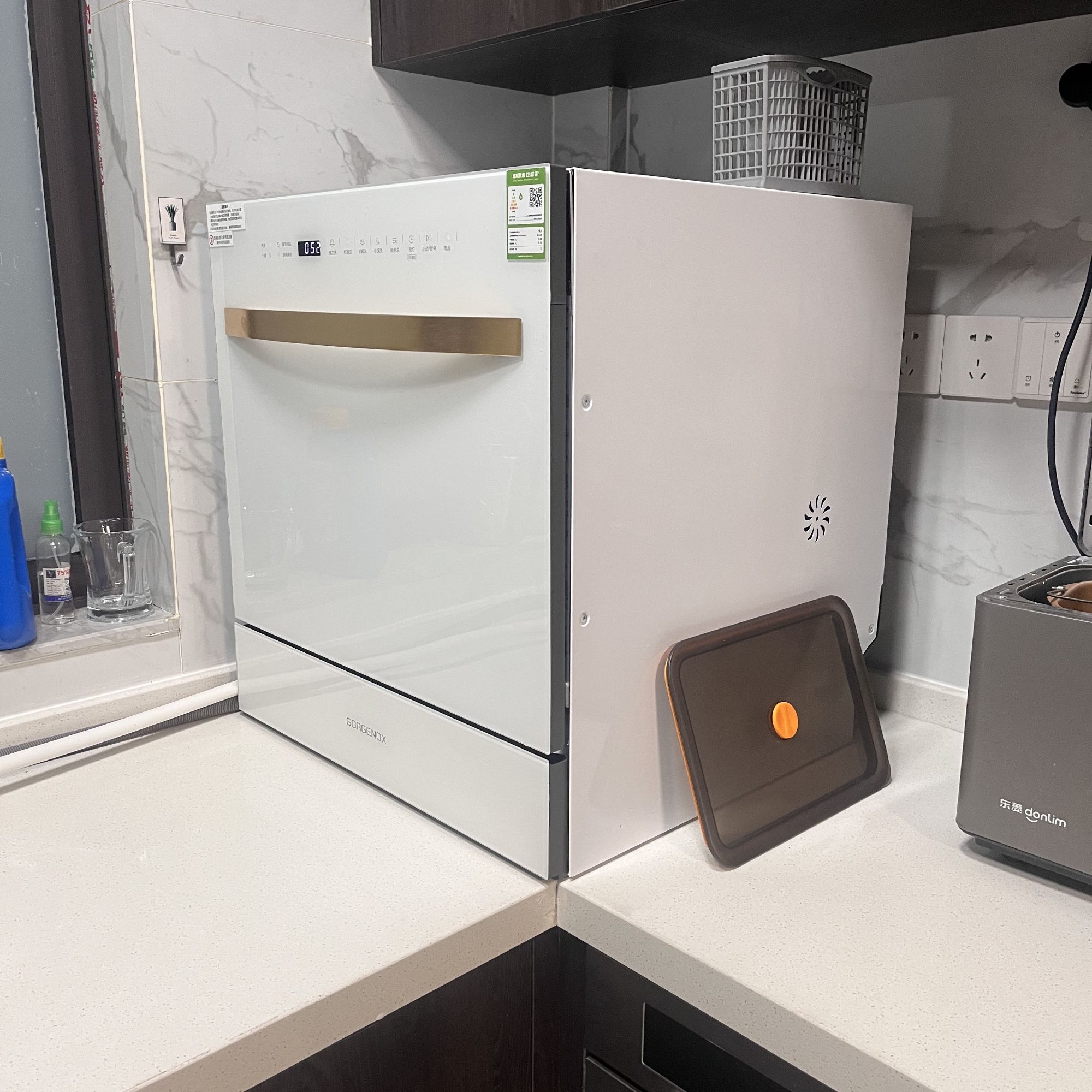 德国歌嘉诺gorgenox洗碗机小型全自动台式洗碗机12套黑白色