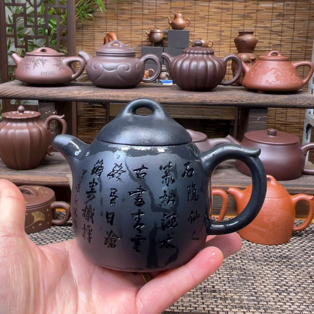 紫砂茶壶宜兴原矿紫砂手工制全220