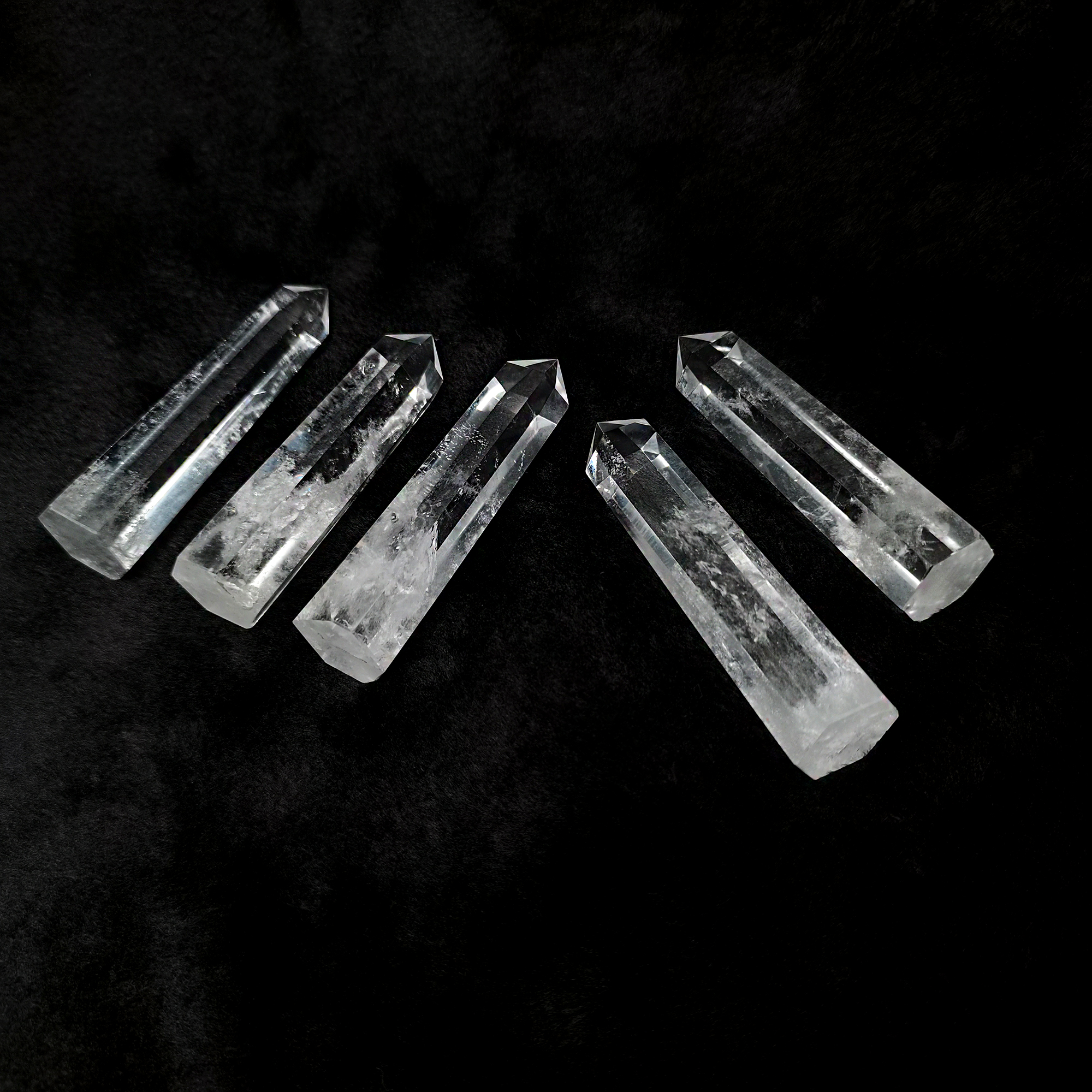 白水晶六棱柱天然水晶摆件 多样性发货发其一