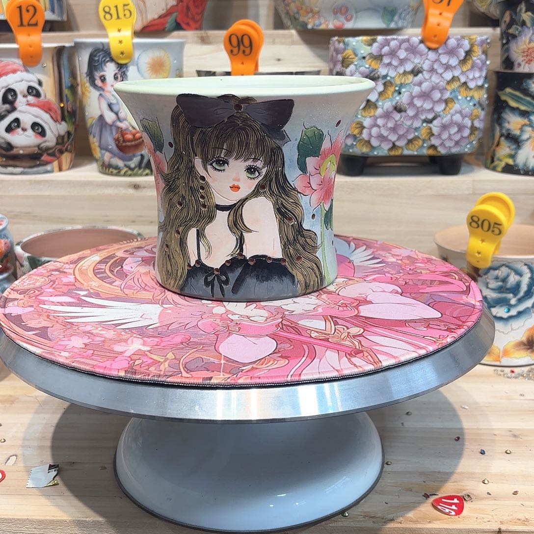 紫砂花盆手工花盆默认微瑕15/12