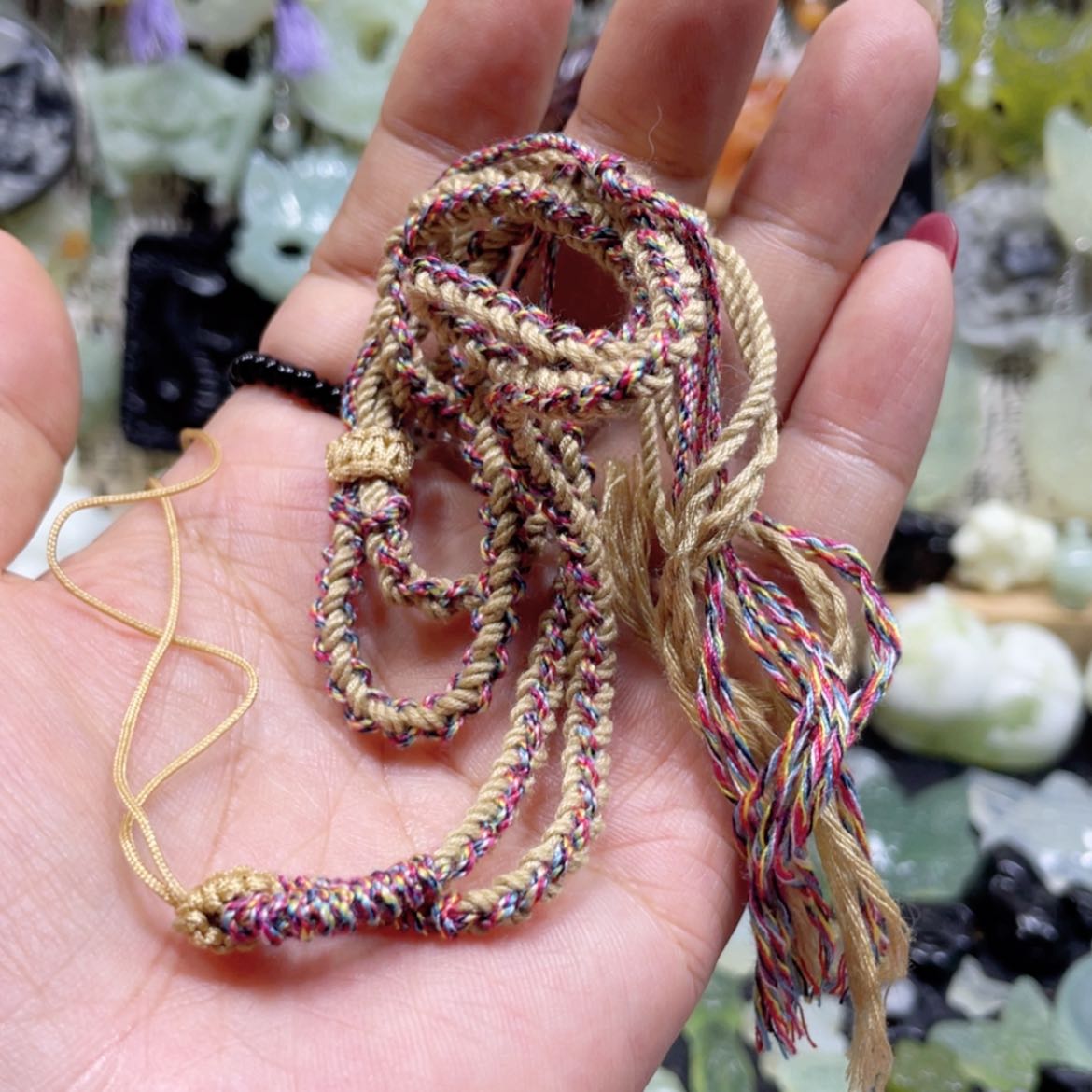 【闪购商品】岫玉未镶嵌颈饰我****团78绳子