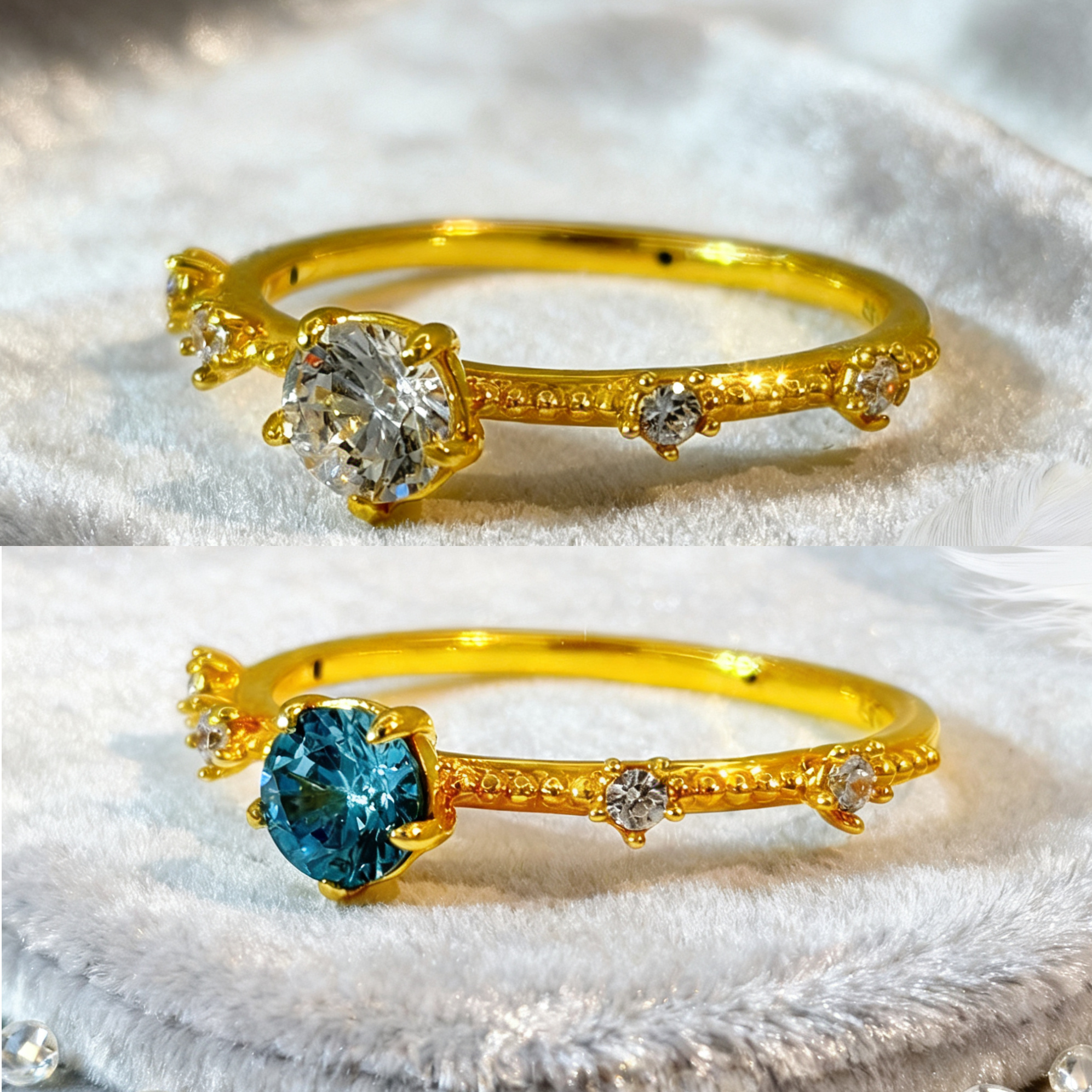 【婷婷专享】足金999 白大宝塔戒指 6D工艺 双旦年终大促