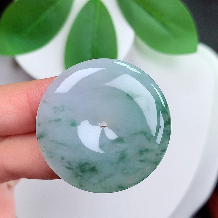 颈饰未镶嵌翡翠平安扣 34.5x5.8mm