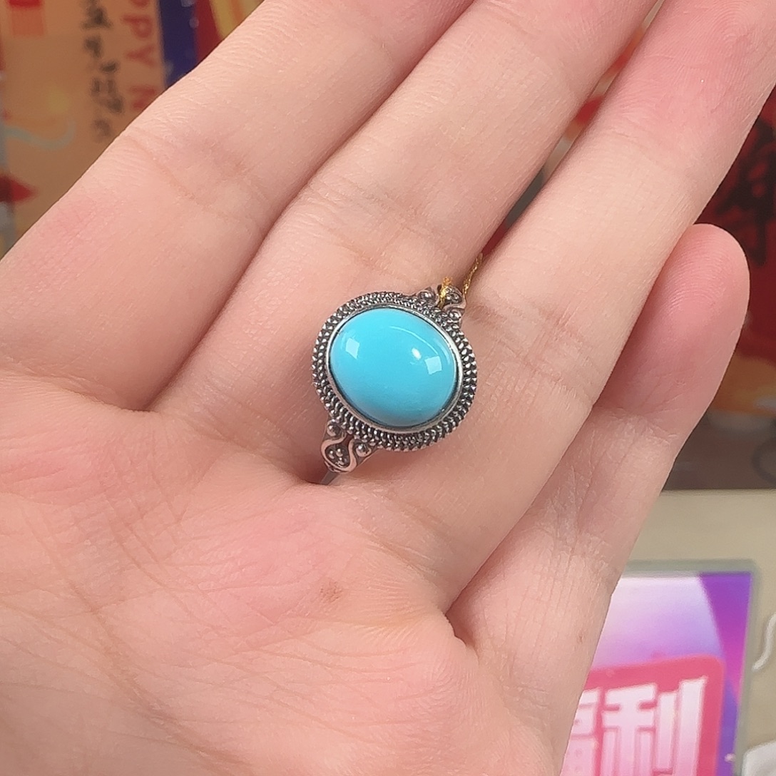 绿松石银S925镶嵌珠宝奇石