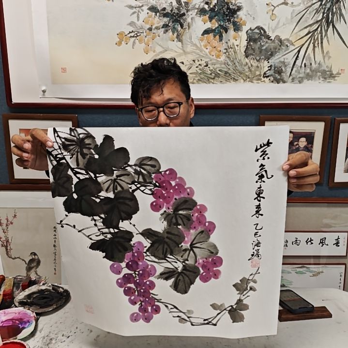 国画贾海瑞老师现场定制