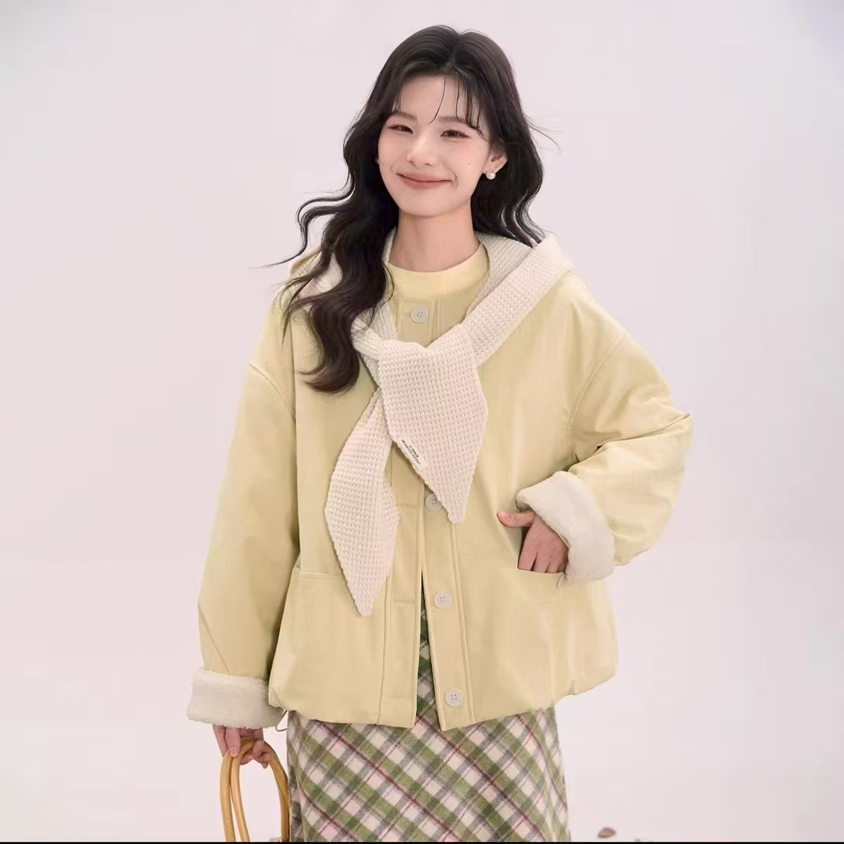 鱼鱼橱窗YUYU 茶茶莓冬~冬季ins宽松时尚减龄棉衣外套短款棉服女