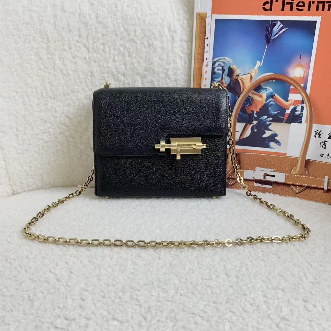 99新 Hermes/爱马仕 黑金包mini/26407229/12期免息/代卖服务