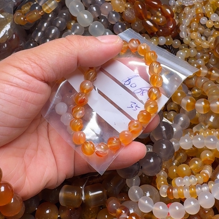 玛瑙/玉髓颈饰合金糖***^66068