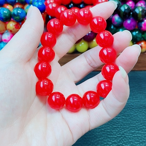 玛瑙未镶嵌手饰鸽血红14