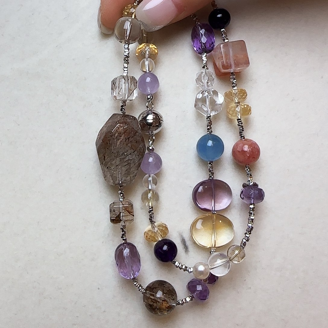 水晶颈饰未镶嵌大气上档次