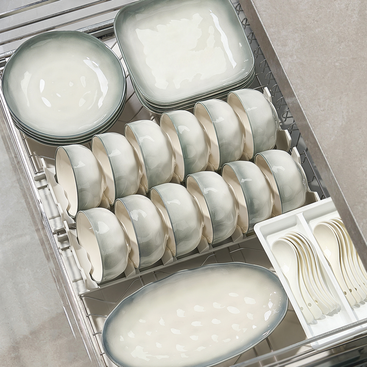 烟雨谣原创碗盘餐具套装家用一整套乔迁新居送礼2025新款陶瓷餐具