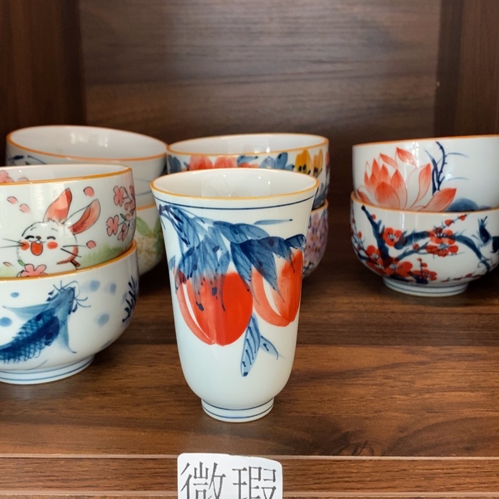  釉下老陶泥手工绘制