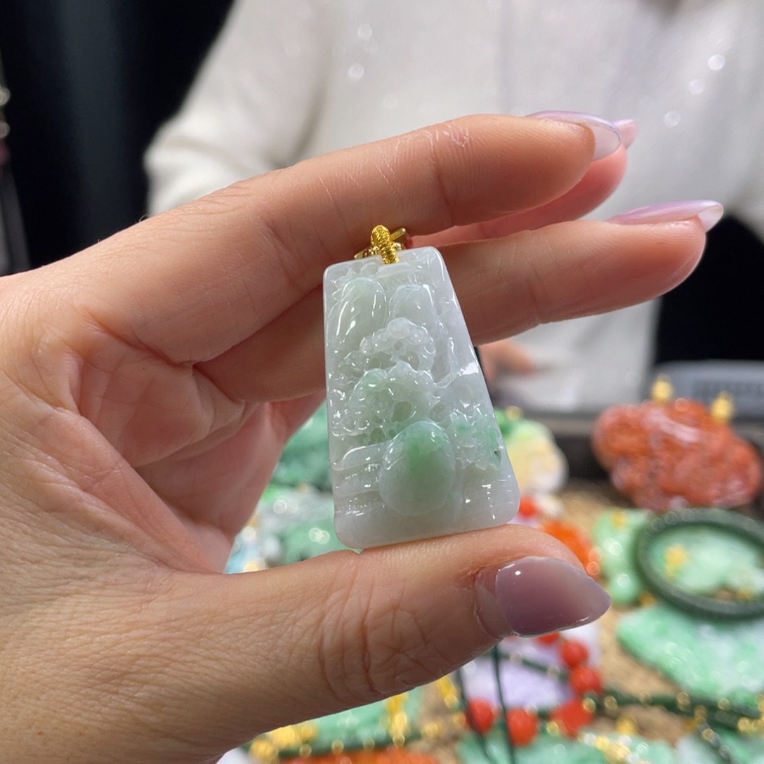 翡翠颈饰未镶嵌代编织