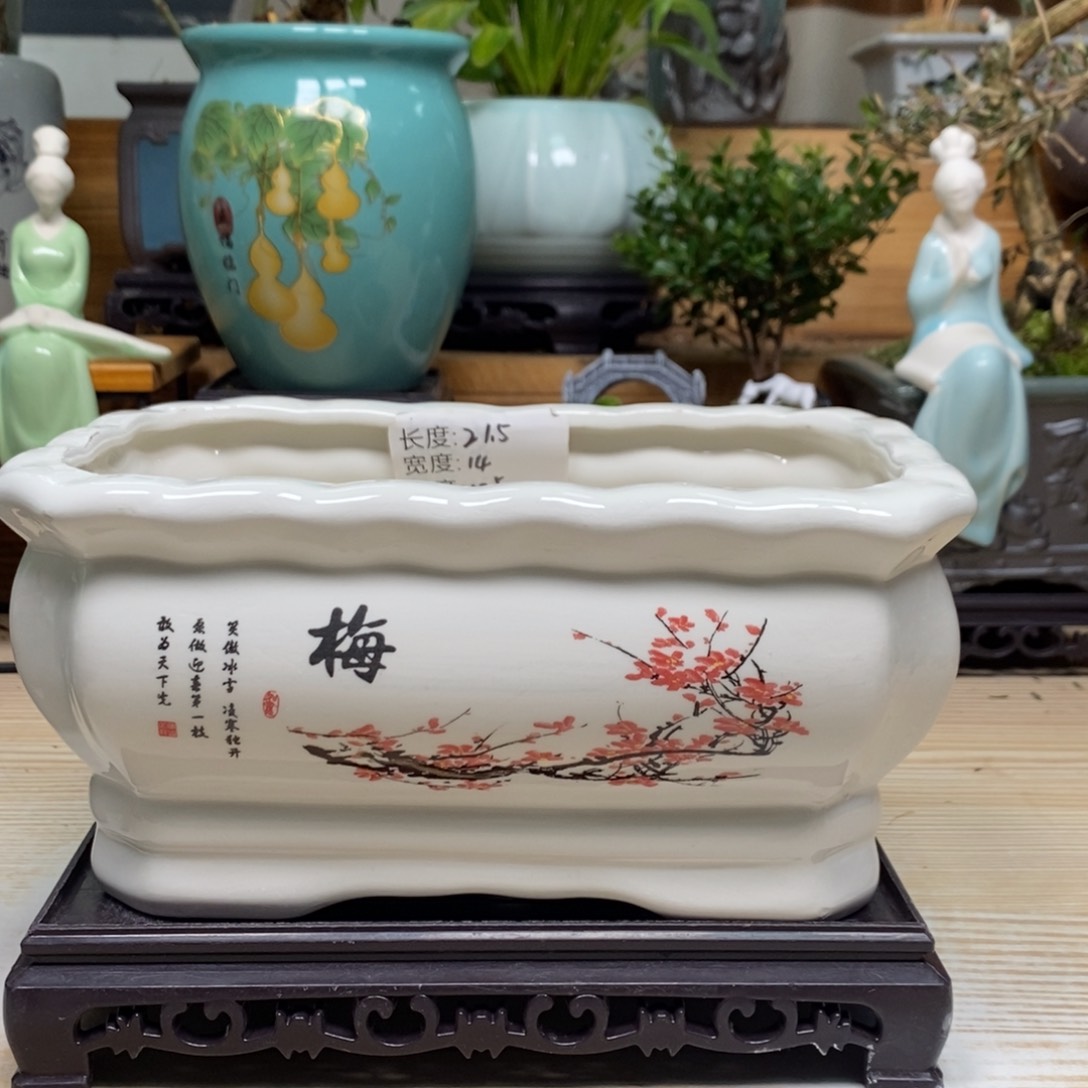 紫砂陶瓷艺术花盆陶瓷