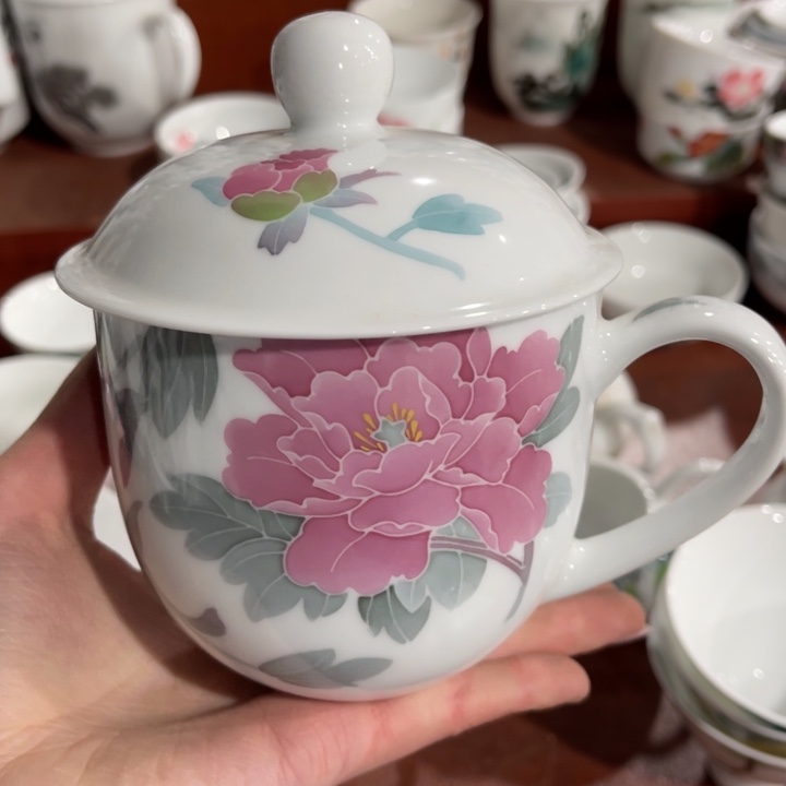 醴陵高温瓷釉下手绘300毫升