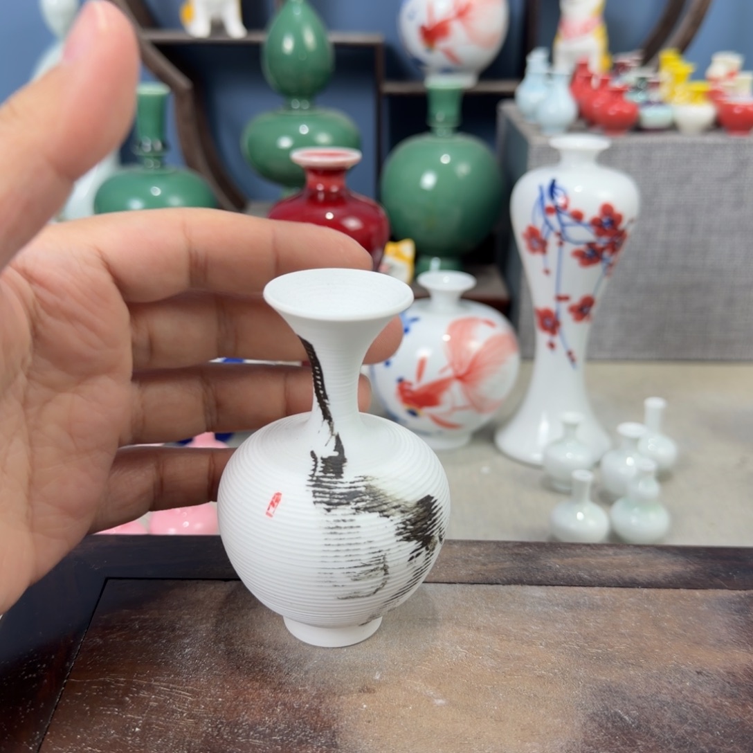 陶瓷手工小花器摆件