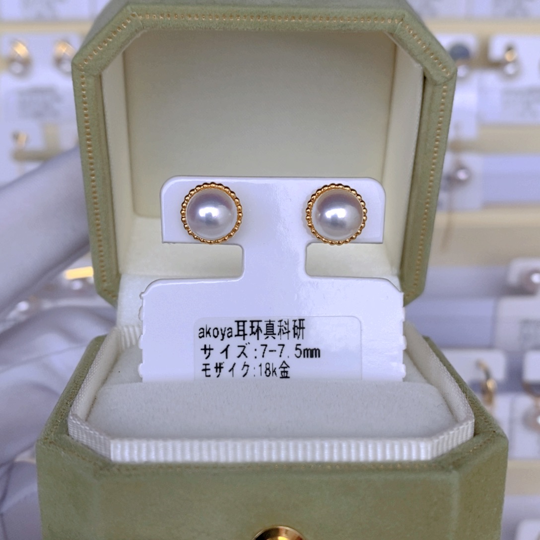 海水珍珠耳饰18K金镶嵌