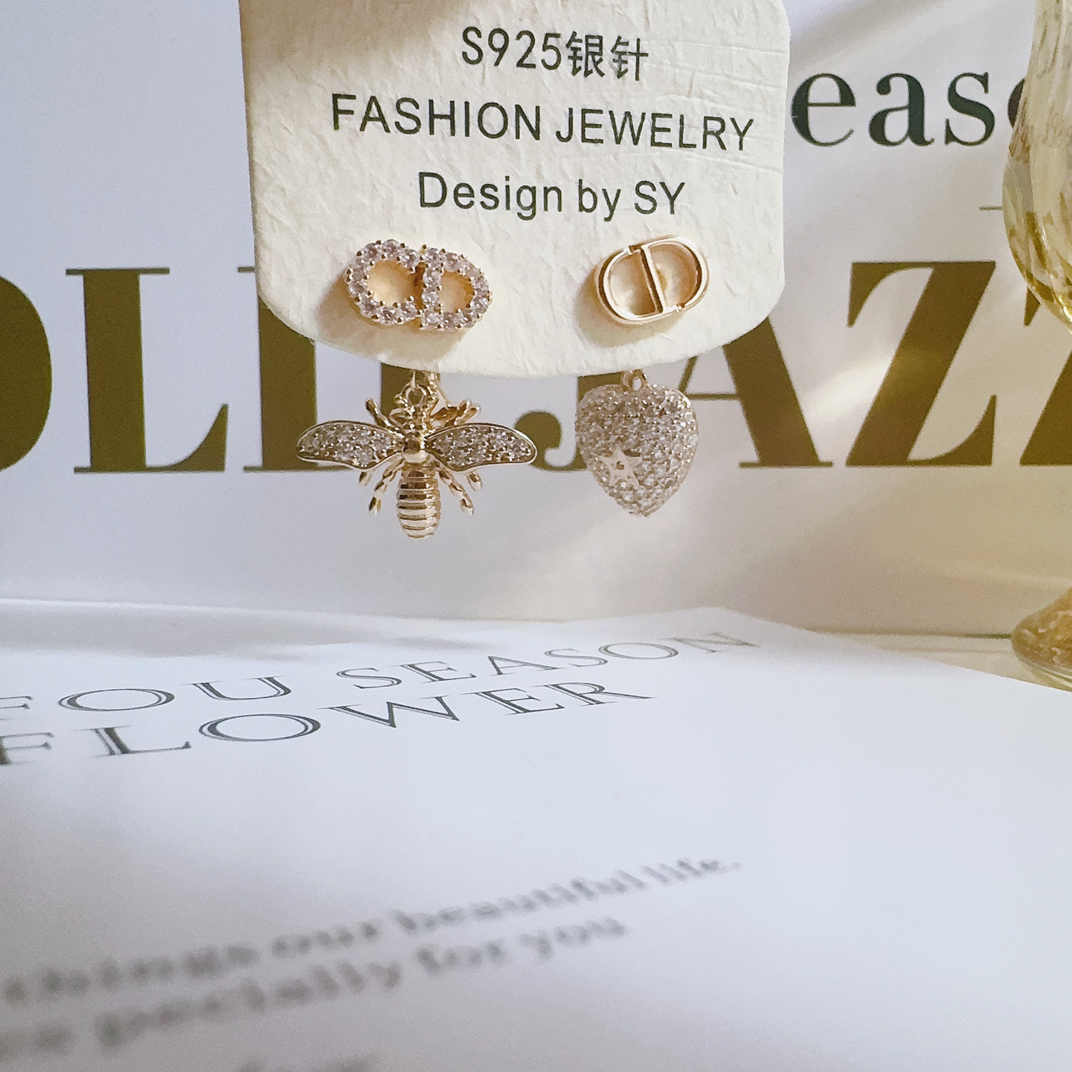 铜合金耳饰 4534 蜜蜂猪鼻子AB款耳钉