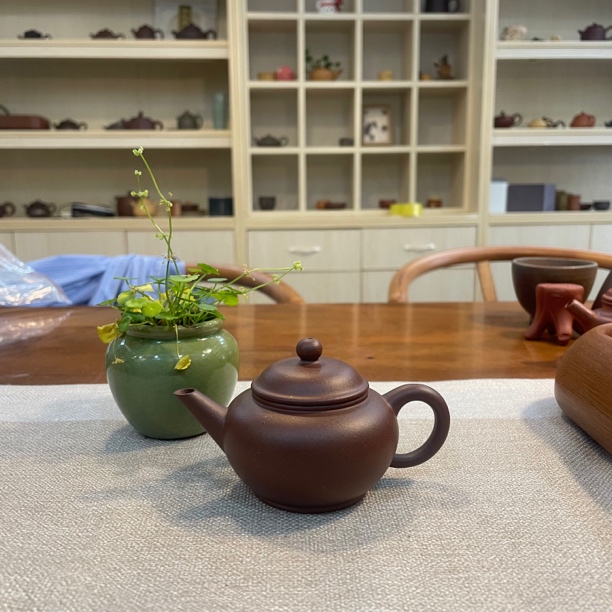 底槽清平台小容量水平红泥紫砂壶90cc茶壶紫砂茶壶圆壶茶具水平壶