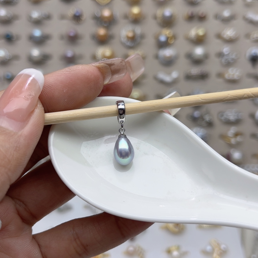 暖***槟淡水珍珠合金戒指