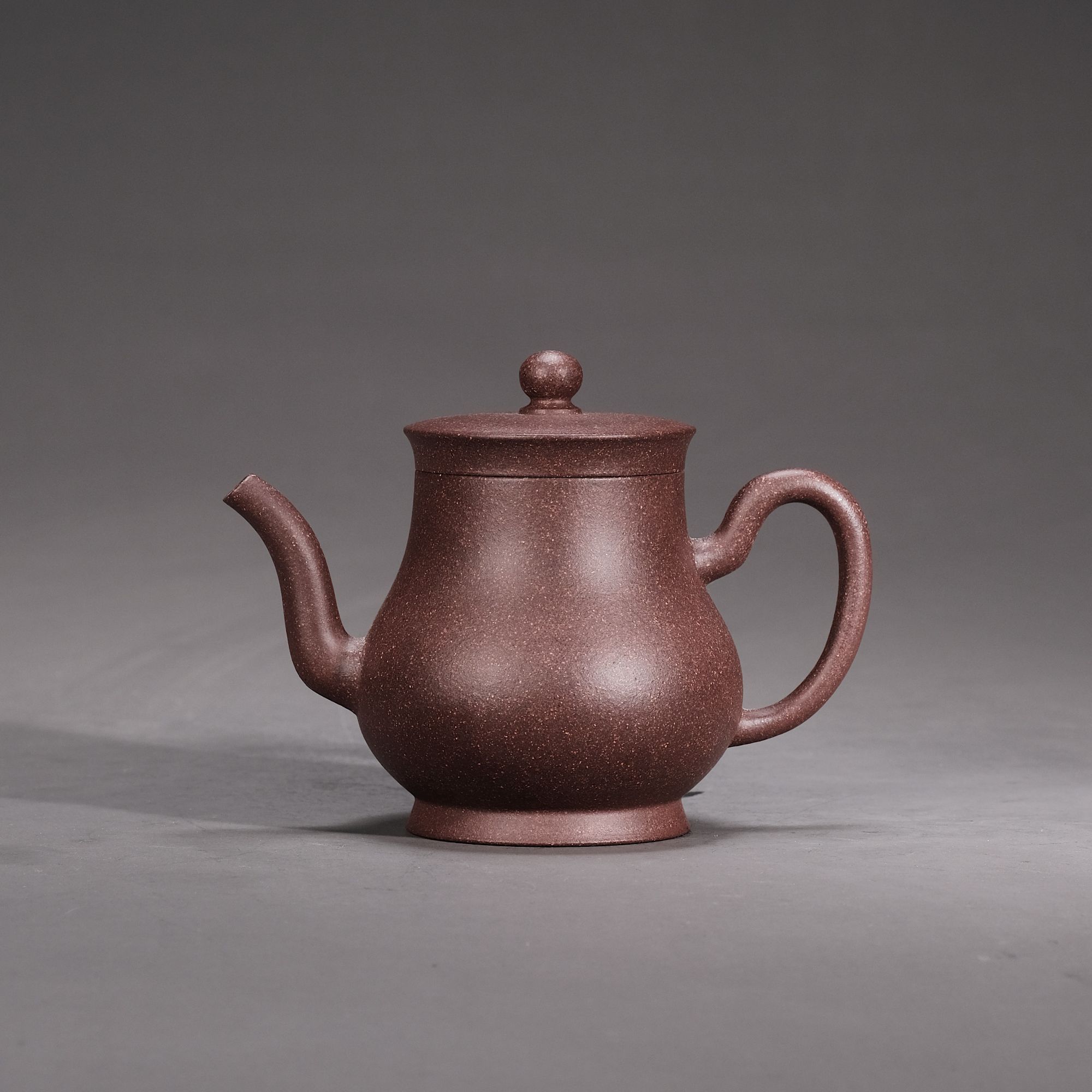 【宜子孙】龙文汉圆壶.紫泥.容量150cc