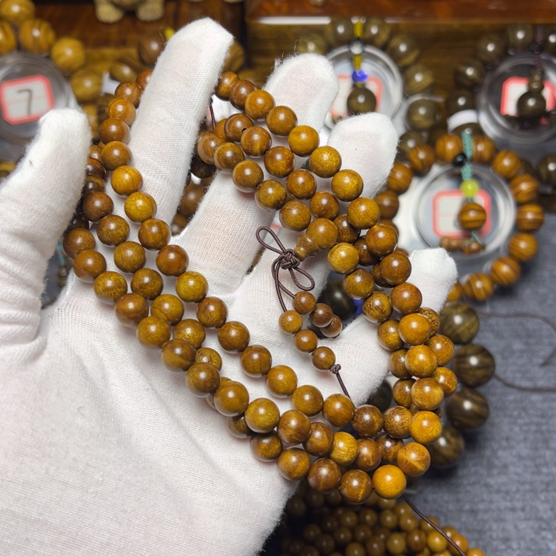 楠木（金丝楠）手串/手链红油底0.8/108水波66